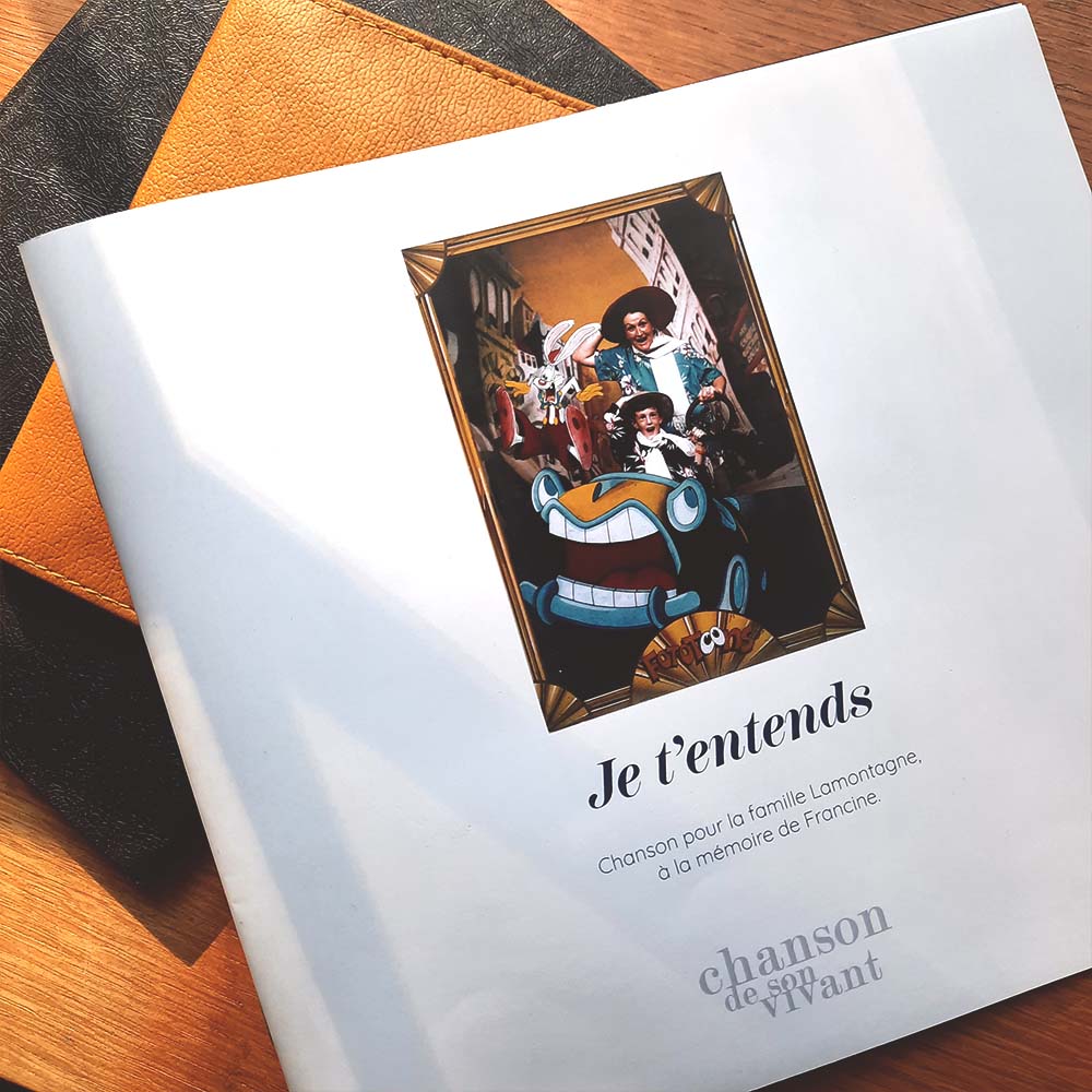 détail d'un livret d'accompagnement de Chanson de son vivant